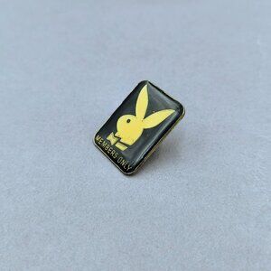Playboy Bunny Members Only Lapel Pinback Vintage Pin